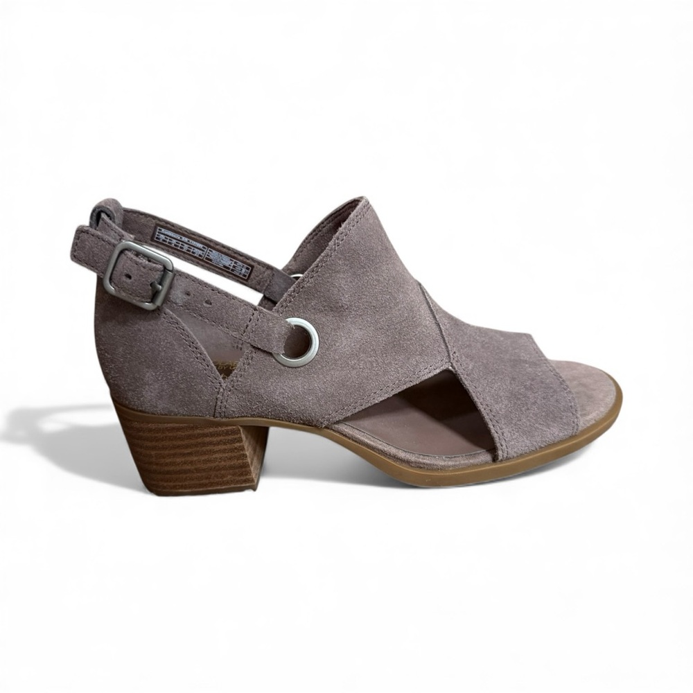 New Koolaburra by Ugg Women's Taupe Suede Block Heel Sandals Size 6.5